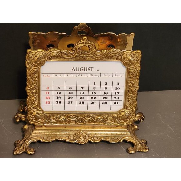 Vintage Brass Virginia Metal Crafters Ornate VICTORIAN Desk Letter Holder - Picture 4 of 5